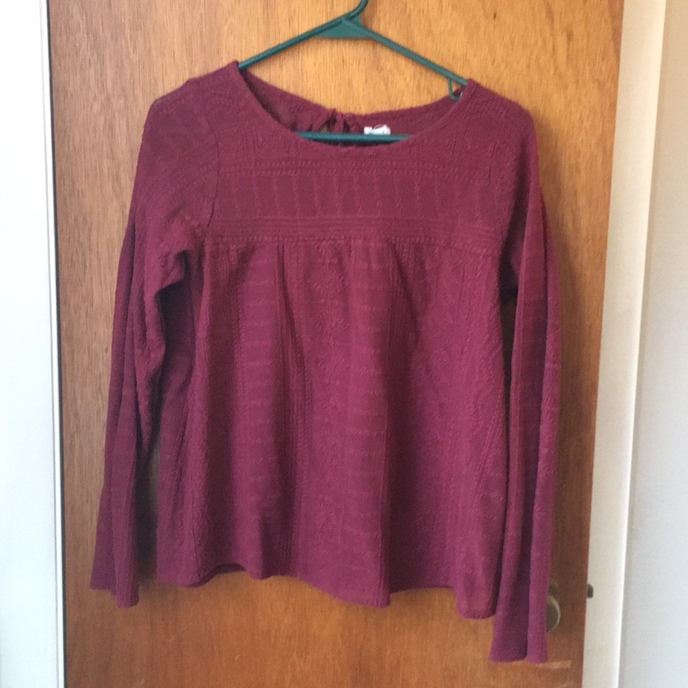 Maroon top